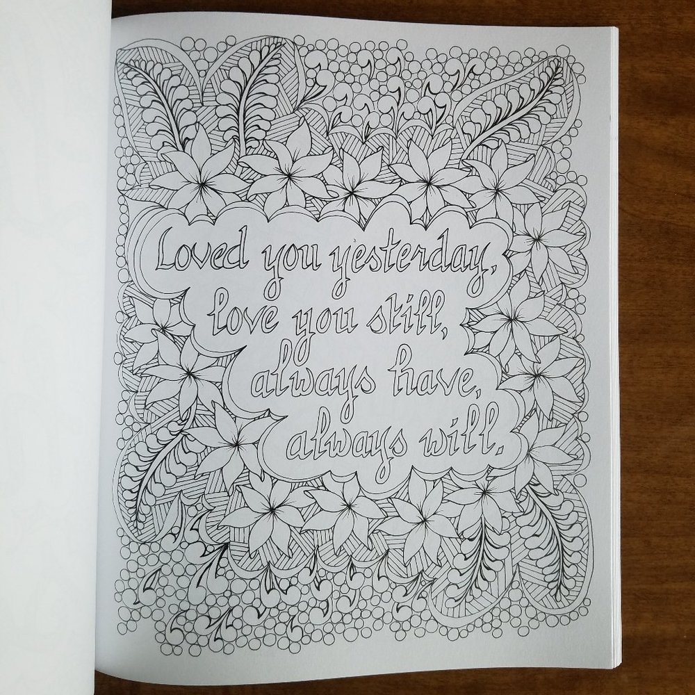 Loving Expressions Adult Coloring Book - Picture 4 of 8